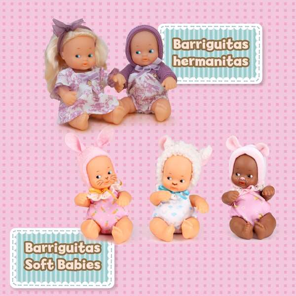 Famosa Muñeco Barriguitas Soft Babies Vestidos como Animalitos - Modelos Surtidos