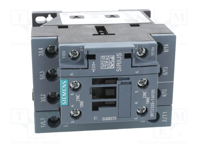 SIEMENS 3RT2326-1AF00 Contactor 4-polar 110V AC SIEMENS 3RT2326-1AF00 Contactor 4-polar 110V AC