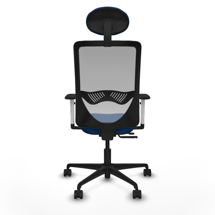 PIQUERAS Y CRESPO Silla de oficina Zulema con mecanismo Sincro/Traslack, Azul y Gris