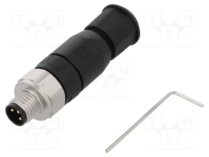 HARTING Conector M8 Macho de 3 Pines Recto IP67 HARTING Conector M8 Macho de 3 Pines Recto IP67