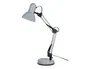 Q-Connect Polaris Lámpara de Escritorio con Brazo Triple Articulado, Metal Plateado para Oficina