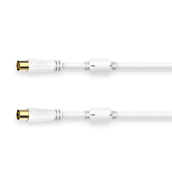 Cable Coaxial Antena TV Hama 00205245 Blanco 75 cm