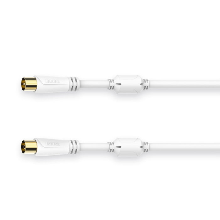 Cable Coaxial Antena TV Hama 00205245 Blanco 75 cm