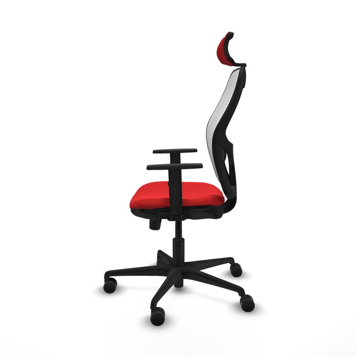 PIQUERAS Y CRESPO Silla de oficina Jorquera Sincro/Traslack Rojo y Blanco