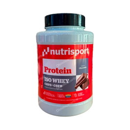 NUTRISPORT Nutrisport Iso Whey Cero Cero Chocolate 900g - Proteína Aislada de Suero Zero sin Azúcar, sin Grasas >90% Proteínas