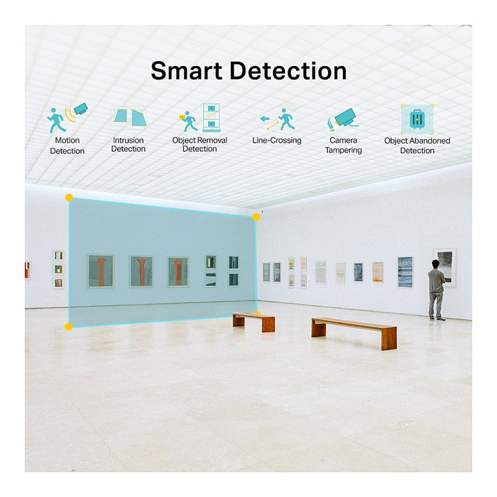 TP-Link VIGI C440I(4mm) Cámara de Seguridad IP, 4MP Full-Color, Torreta, Conexión Alámbrica para Interior