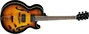 EKO Guitarra Eléctrica Hollowbody Jazz Single Cut Sunburst Acabado Brillante