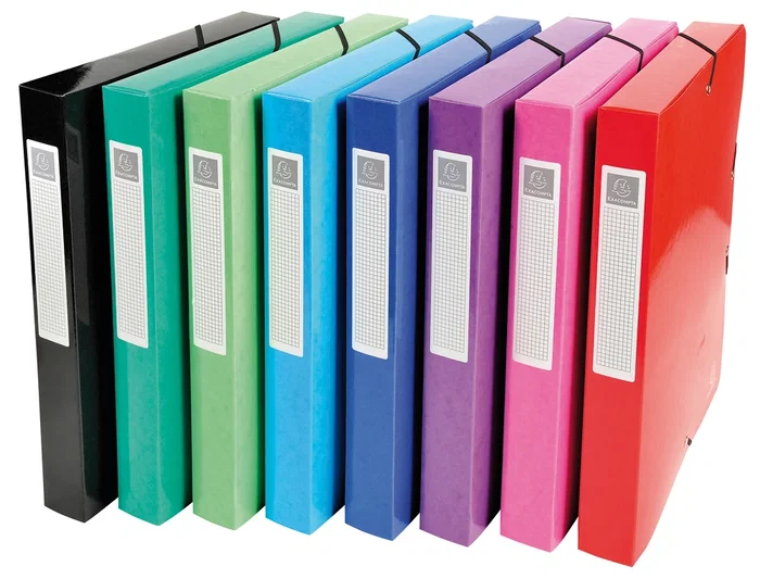 Exacompta Carpeta Proyectos Cartón Compacto DIN A4 Lomo 40 mm Colores Surtidos