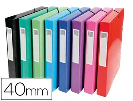 Exacompta Carpeta Proyectos Cartón Compacto DIN A4 Lomo 40 mm Colores Surtidos