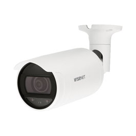 Hanwha Cámara IP Bullet Wisenet Serie A 4MP 30FPS Lente Varifocal Motorizada 3.3-10.3mm IR 30m WDR IP66 PoE Triple Códec