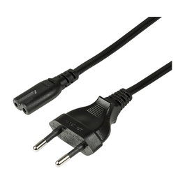 LogiLink Cable de alimentación CEE 7/16 a IEC C7, 3 m, negro
