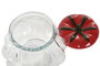 DKD Home Decor Bote de Cristal y Gres Tomate Rojo 1L