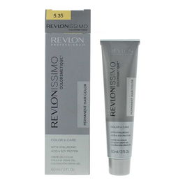 Revlonissimo Colorsmetique, Tinte permanente para el cabello, 5.35 Light Amber Brown, 60 ml