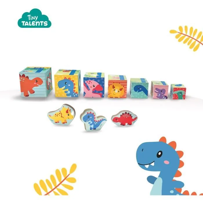 Ses Creative SES8710341132026 Torre de Bloques para Apilar con Figuras de Dinosaurios y Juego de Habilidad