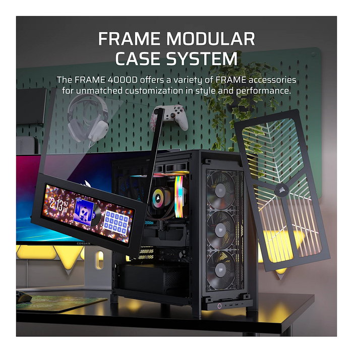 Corsair FRAME 4000D RS WOOD Negro/Nogal Corsair FRAME 4000D RS WOOD Negro/Nogal
