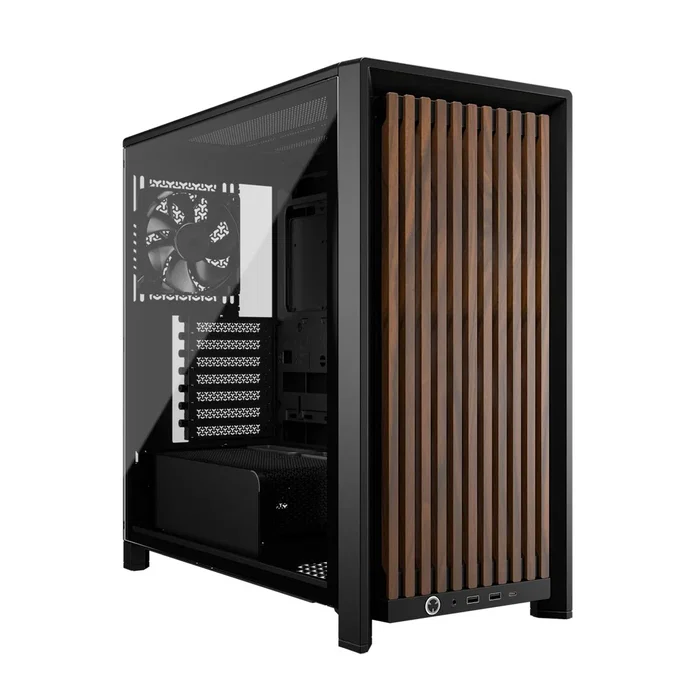Corsair FRAME 4000D RS WOOD Negro/Nogal