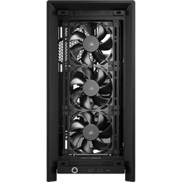 Corsair CC-9011340-WW Caja Mid-Tower 4000D RS, Cristal Templado, 3 Ventiladores Frontales, Negro/Nogal