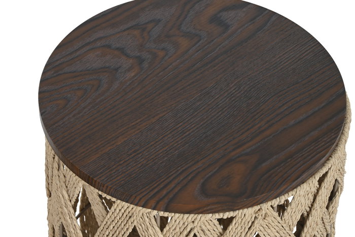 DKD Home Decor Mesita Auxiliar Cottage Marron Fibra, MDF, Metal Set de 3 Piezas 40 x 45 x 40 cm DKD Home Decor Mesita Auxiliar Cottage Marron Fibra, MDF, Metal Set de 3 Piezas 40 x 45 x 40 cm