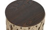 DKD Home Decor Mesita Auxiliar Cottage Marron Fibra, MDF, Metal Set de 3 Piezas 40 x 45 x 40 cm