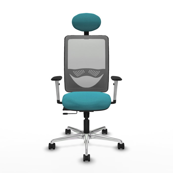 PIQUERAS Y CRESPO Silla de oficina Zulema con mecanismo Sincro/Traslack, Turquesa y Gris PIQUERAS Y CRESPO Silla de oficina Zulema con mecanismo Sincro/Traslack, Turquesa y Gris