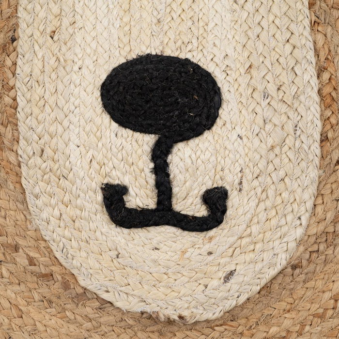 Alfombra Natural Yute Decoración 100 X 100 cm