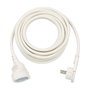 Brennenstuhl Cable alargador de 5 m con enchufe plano de ángulo y protección infantil, Blanco