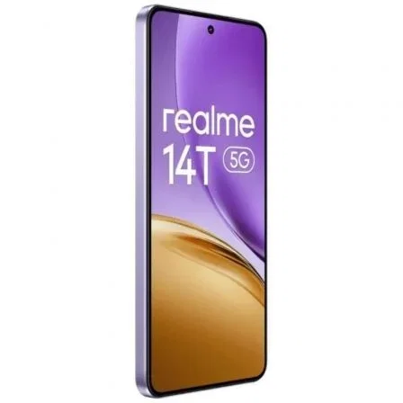 Realme 14T 5G - Smartphone 8GB RAM 256GB, Pantalla AMOLED 6.67" 120Hz, Procesador Dimensity 6300, Cámara 50MP, Batería 6000 mAh, Carga 45W, Color Púrpura
