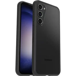 OtterBox Funda React para Galaxy S23+, Antimicrobiana y Resistente a Caídas, Black Crystal