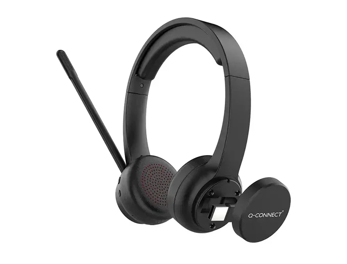 Q-connect Auricular Inalámbrico Diadema con Micrófono Flexible Bluetooth USB Negro Q-connect Auricular Inalámbrico Diadema con Micrófono Flexible Bluetooth USB Negro