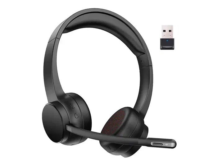 Q-connect Auricular Inalámbrico Diadema con Micrófono Flexible Bluetooth USB Negro Q-connect Auricular Inalámbrico Diadema con Micrófono Flexible Bluetooth USB Negro