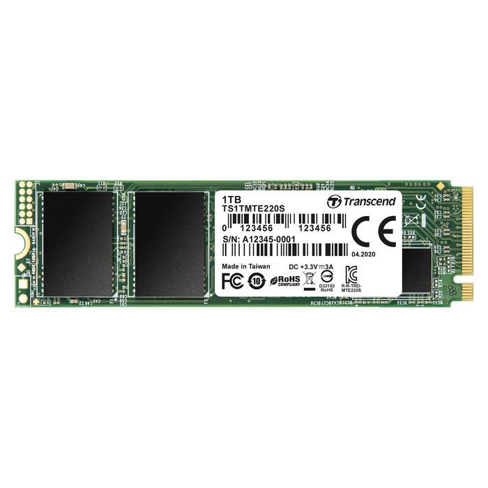 Transcend 1TB M.2 2280 PCIe Gen3x4 M-Key 3D TLC SSD NVMe 1.3 Velocidad Lectura 3500 MB/s Transcend 1TB M.2 2280 PCIe Gen3x4 M-Key 3D TLC SSD NVMe 1.3 Velocidad Lectura 3500 MB/s
