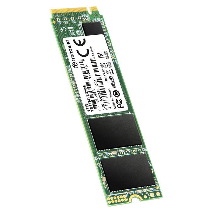 Transcend 1TB M.2 2280 PCIe Gen3x4 M-Key 3D TLC SSD NVMe 1.3 Velocidad Lectura 3500 MB/s Transcend 1TB M.2 2280 PCIe Gen3x4 M-Key 3D TLC SSD NVMe 1.3 Velocidad Lectura 3500 MB/s