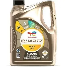 TotalEnergies Aceite de Motor Quartz INEO ECS 5W-30 5 Litros - Sintético Low SAPS para Peugeot, Citroën, DS - Ahorro Combustible