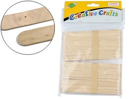 Liderpapel Palillos para Manualidades Madera Color Natural 15x2 cm Bolsa de 100 Unidades