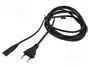 SAVIO Cable de alimentación H03VVH2-F 2x0,75mm2 3m