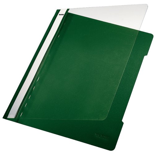 LEITZ Dosier Fastener PVC A4 con Tarjetero Verde (Set de 25) LEITZ Dosier Fastener PVC A4 con Tarjetero Verde (Set de 25)