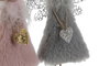 DKD Home Decor Decoración Colgante Navidad Fantasía Hada Gris Claro Rosa 3 x 18 x 8 cm (12 Unidades)