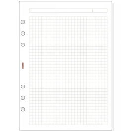 Finocam Recambio de Agenda de Anillas Open R1040 Cuadriculado 50 Hojas 155x215mm Blanco
