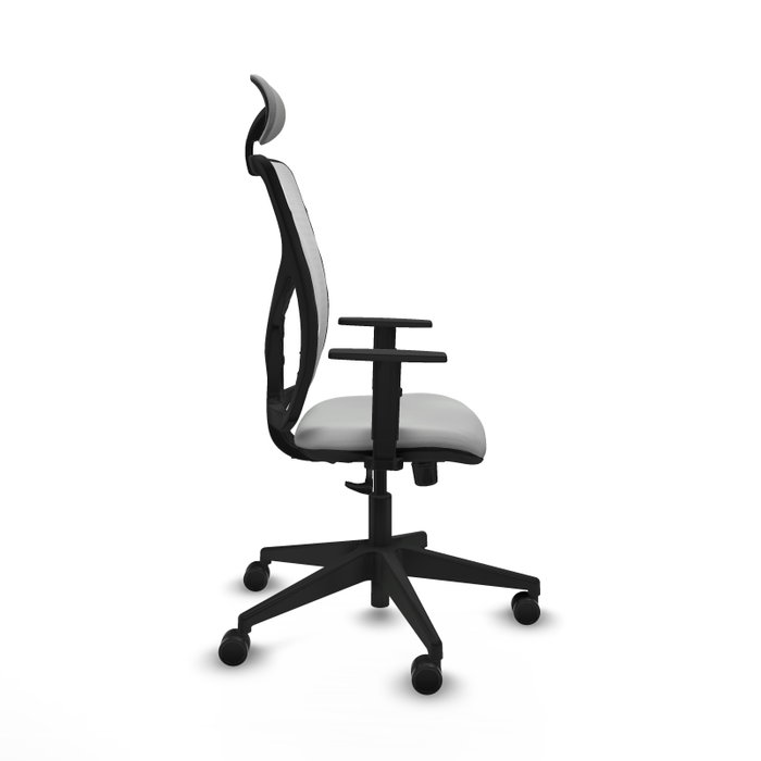 PIQUERAS Y CRESPO Silla de oficina Motilla Gris claro y Blanco PIQUERAS Y CRESPO Silla de oficina Motilla Gris claro y Blanco