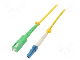QOLTEC Cable de conexión de fibra óptica LC/UPC a SC/APC, 5m, 9/125µm