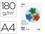 Liderpapel Cartulina A4 180g/m² Azul Paquete 100 Hojas