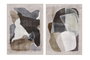 DKD Home Decor Cuadro Lienzo Velvet Abstracto Surtido de 2 Piezas