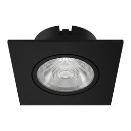 Synergy21 Helios LED Deckeneinbauspot cuadrado, orientable, negro, luz blanca neutra