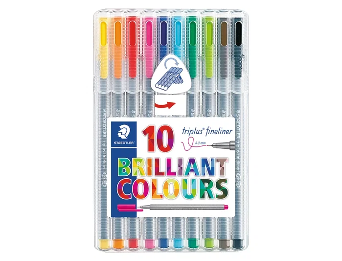 Staedtler Triplus Fineliner Estuche 10 Unidades Colores Surtidos 0,3 mm