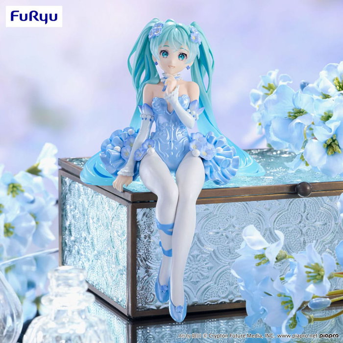 Hatsune Miku Estatua PVC Noodle Stopper Flower Fairy Nemophila Pail Blue Color Ver. 15 cm Hatsune Miku Estatua PVC Noodle Stopper Flower Fairy Nemophila Pail Blue Color Ver. 15 cm