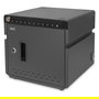 Digitus Armario de Carga Móvil para Escritorio - Estación de Almacenamiento y Carga para 10 Portátiles/Tabletas hasta 14", Desinfección UV-C, USB-C, Negro