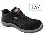 Deltaplus Zapatos de Seguridad Asti Piel Serraje Afelpado Malla Aireada Suela Composite Negro Talla 37 S1PS
