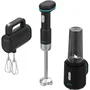 Cecotec BlendGo Pack de batidora de mano, batidora portátil y mezclador inalámbrico - 6 velocidades - Negro
