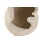 DKD Home Decor Jarrón de Cerámica Blanco Orgánico Artesanal