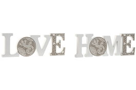 DKD Home Decor Decoración MDF Home Love 2 Surtido